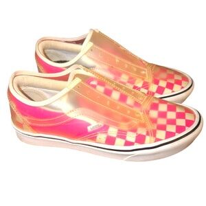 Vans ComfyCush Slip-Skool in the 'Knockout Pink Checkerboard